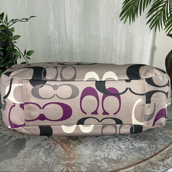 COACH SOHO OPTIC PRINT LARGE SIGNATURE LOGO HOBO F19444 SV/MULTICOLOR MSRP $398 - Picture 7 of 14